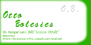 otto bolcsics business card